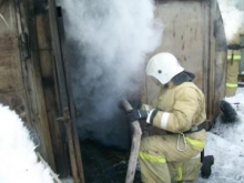 В Набережных Челнах сегодня обгорел строительный вагончик